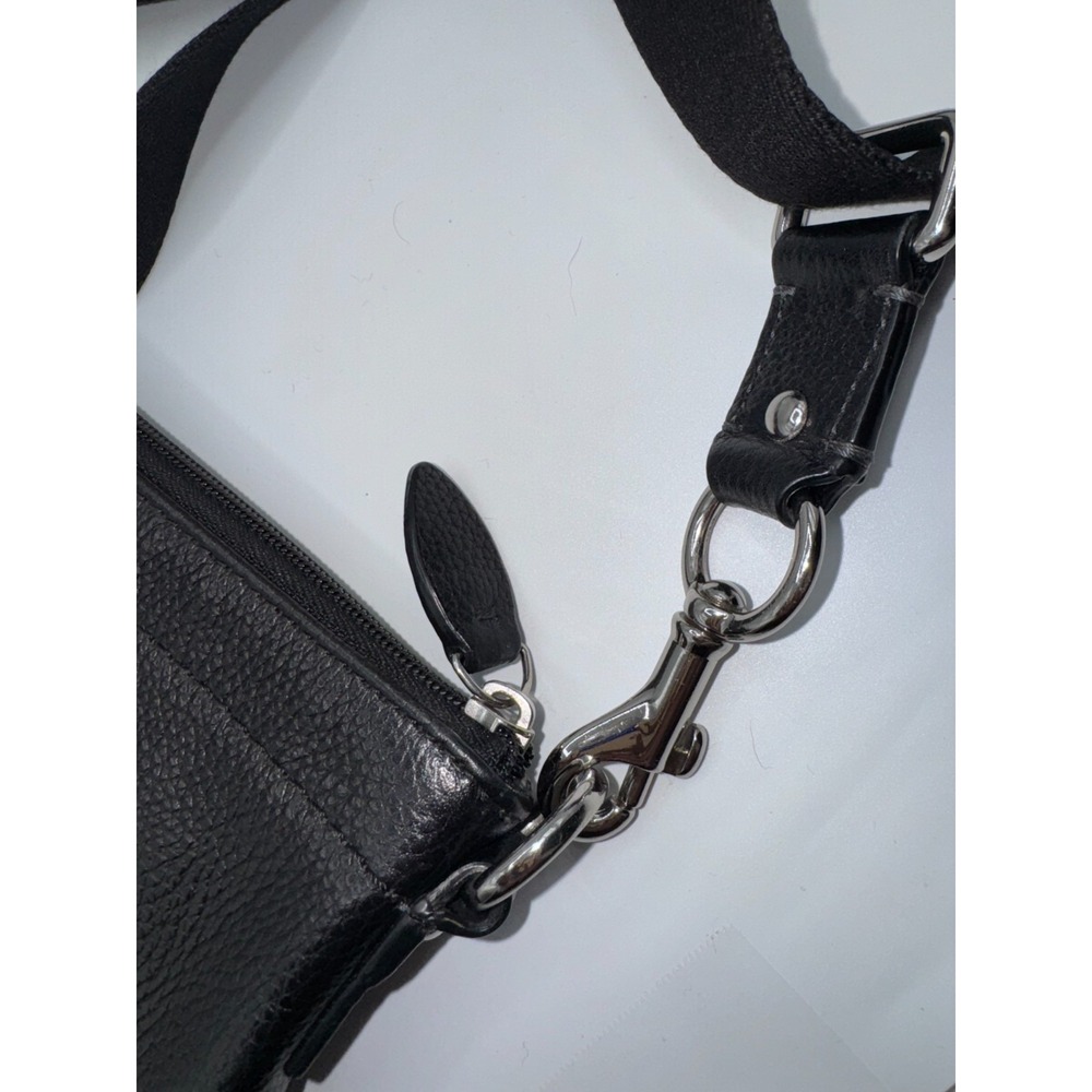 Vintage Coach Women's Swingpack Crossbody Bag S Black Turn Lock Pebbled Leather - Picture 8 of 12